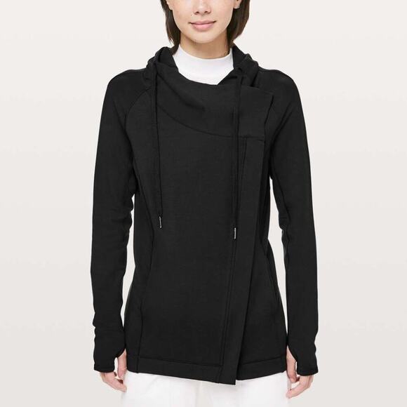 Lululemon Coast Easy Wrap Jacket Black Size 12 - Picture 1 of 10